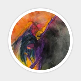 Dance it n1 · modern dancer, dancing, contemporary dance · watercolor painting Magnet